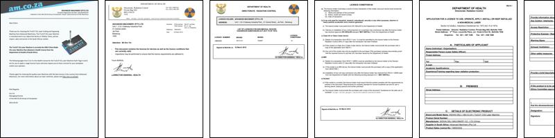 TruCUT Laser Machine Health License by Department of Health of South Africa.pdf